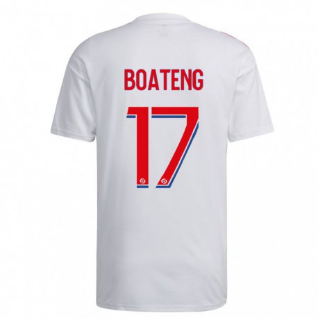 Kandiny Női Jerome Boateng #17 Fehér Kék Piros Hazai Jersey 2022/23 Mez Póló Ing