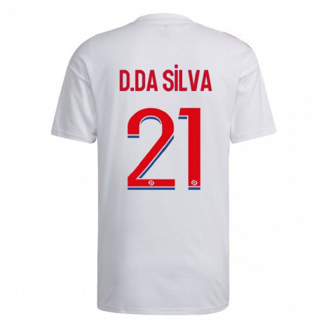 Kandiny Női Damien Da Silva #21 Fehér Kék Piros Hazai Jersey 2022/23 Mez Póló Ing