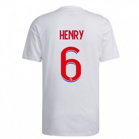 Kandiny Női Amandine Henry #6 Fehér Kék Piros Hazai Jersey 2022/23 Mez Póló Ing