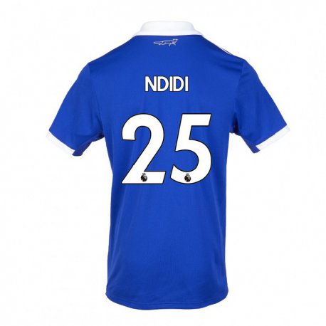 Kandiny Női Wilfred Ndidi #25 Kék Fehér Hazai Jersey 2022/23 Mez Póló Ing