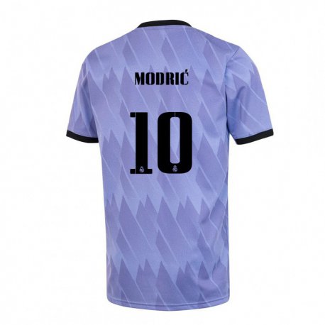 Kandiny Női Luka Modric #10 Lila Fekete Idegenbeli Jersey 2022/23 Mez Póló Ing