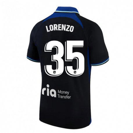 Kandiny Női Diego Lorenzo #35 Fekete Fehér Kék Idegenbeli Jersey 2022/23 Mez Póló Ing