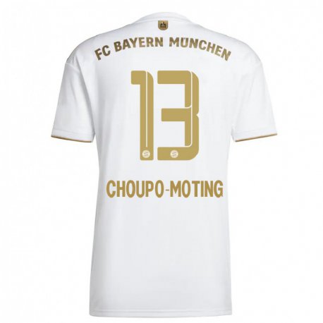 Kandiny Női Eric Maxim Choupo-Moting #13 Fehér Aranypénz Idegenbeli Jersey 2022/23 Mez Póló Ing