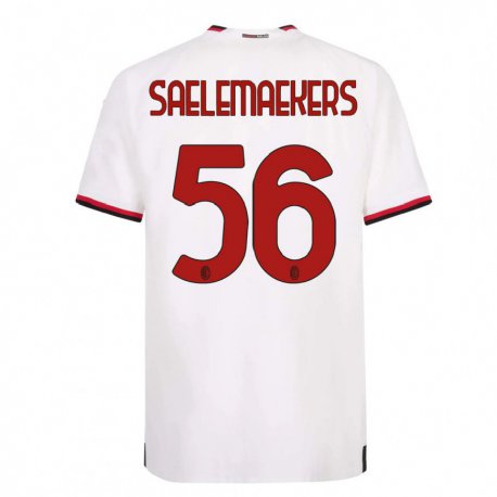 Kandiny Női Alexis Saelemaekers #56 Fehér Piros Idegenbeli Jersey 2022/23 Mez Póló Ing