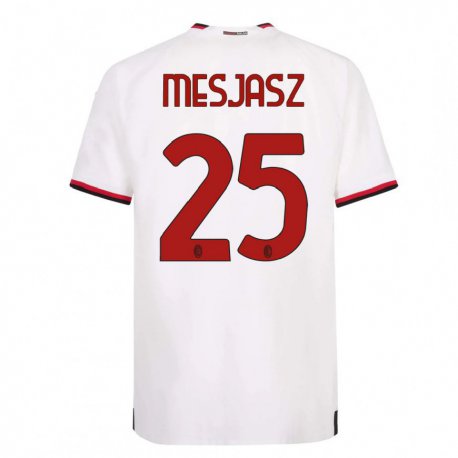 Kandiny Női Malgorzata Mesjasz #25 Fehér Piros Idegenbeli Jersey 2022/23 Mez Póló Ing