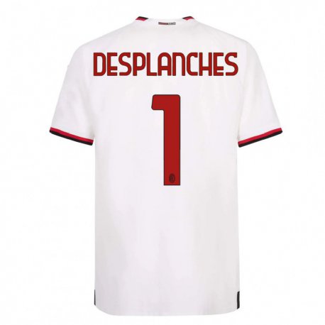 Kandiny Női Sebastiano Desplanches #1 Fehér Piros Idegenbeli Jersey 2022/23 Mez Póló Ing