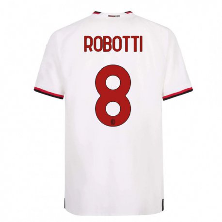 Kandiny Női Giovanni Robotti #8 Fehér Piros Idegenbeli Jersey 2022/23 Mez Póló Ing