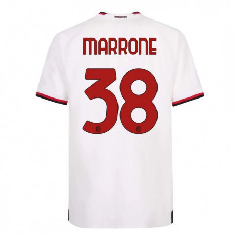 Kandiny Női Federico Marrone #38 Fehér Piros Idegenbeli Jersey 2022/23 Mez Póló Ing