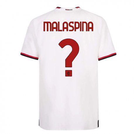 Kandiny Női Mattia Malaspina #0 Fehér Piros Idegenbeli Jersey 2022/23 Mez Póló Ing