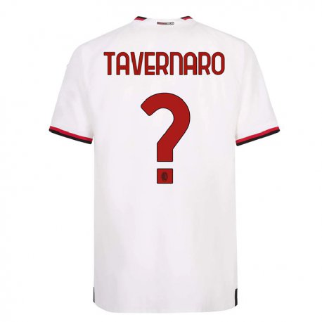 Kandiny Női Federico Tavernaro #0 Fehér Piros Idegenbeli Jersey 2022/23 Mez Póló Ing