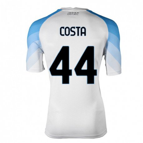 Kandiny Női Filippo Costa #44 Fehér ég Kék Idegenbeli Jersey 2022/23 Mez Póló Ing