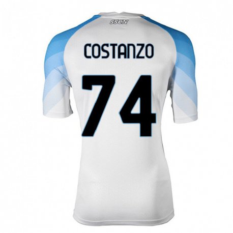 Kandiny Női Davide Costanzo #74 Fehér ég Kék Idegenbeli Jersey 2022/23 Mez Póló Ing