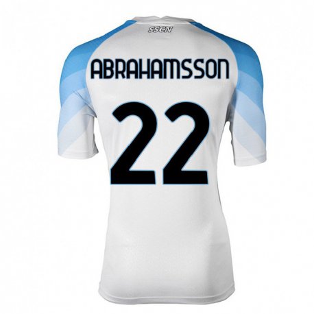Kandiny Női Sejde Abrahamsson #22 Fehér ég Kék Idegenbeli Jersey 2022/23 Mez Póló Ing