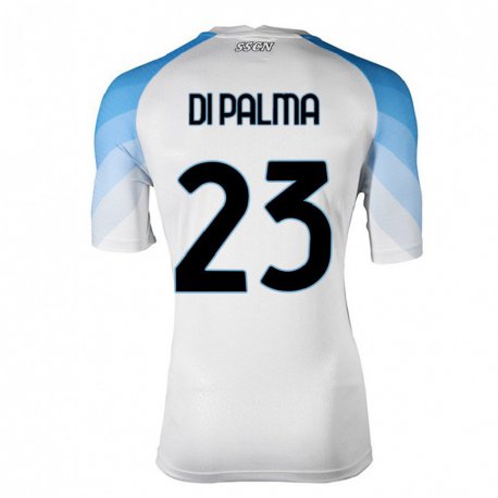 Kandiny Női Manuel Di Palma #23 Fehér ég Kék Idegenbeli Jersey 2022/23 Mez Póló Ing