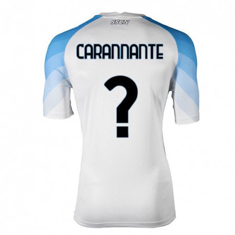 Kandiny Női Lorenzo Carannante #0 Fehér ég Kék Idegenbeli Jersey 2022/23 Mez Póló Ing
