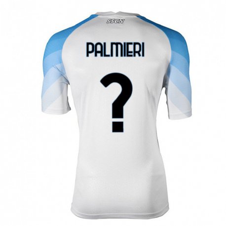 Kandiny Női Ciro Palmieri #0 Fehér ég Kék Idegenbeli Jersey 2022/23 Mez Póló Ing