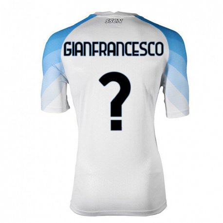 Kandiny Női Sergio Gianfrancesco #0 Fehér ég Kék Idegenbeli Jersey 2022/23 Mez Póló Ing