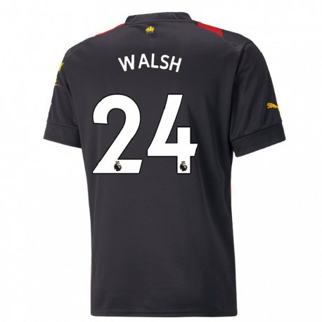 Kandiny Női Keira Walsh #24 Fekete Piros Idegenbeli Jersey 2022/23 Mez Póló Ing