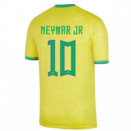Kandiny Gyermek Brazil Neymar #10 Sárga Hazai Jersey 22-24 Mez Póló Ing