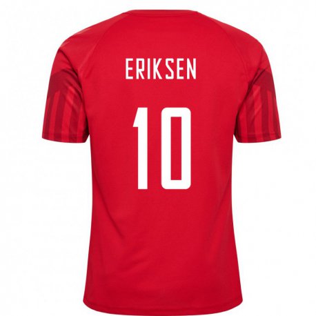 Kandiny Gyermek Dán Christian Eriksen #10 Piros Hazai Jersey 22-24 Mez Póló Ing