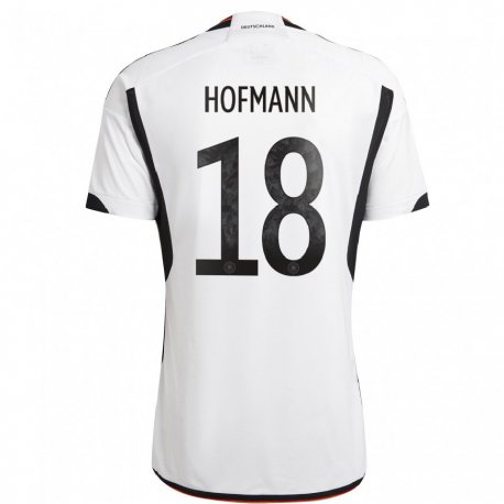 Kandiny Gyermek Német Jonas Hofmann #18 Fehér Fekete Hazai Jersey 22-24 Mez Póló Ing