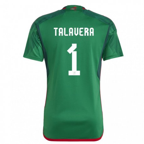 Kandiny Gyermek Mexikói Alfredo Talavera #1 Zöld Hazai Jersey 22-24 Mez Póló Ing