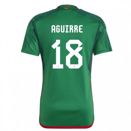 Kandiny Gyermek Mexikói Eduardo Aguirre #18 Zöld Hazai Jersey 22-24 Mez Póló Ing