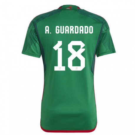 Kandiny Gyermek Mexikói Andres Guardado #18 Zöld Hazai Jersey 22-24 Mez Póló Ing