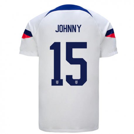 Kandiny Gyermek Amerikai Johnny #15 Fehér Hazai Jersey 22-24 Mez Póló Ing