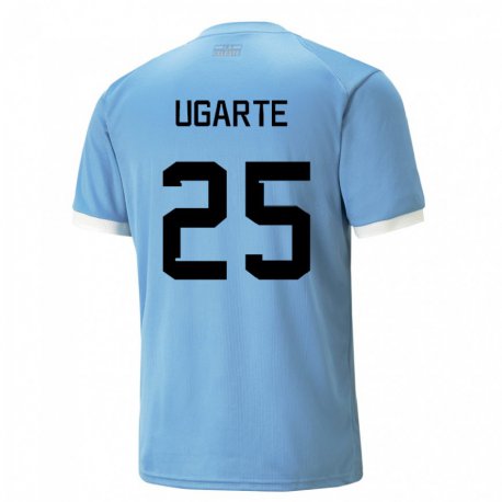 Kandiny Gyermek Uruguayi Manuel Ugarte #25 Kék Hazai Jersey 22-24 Mez Póló Ing
