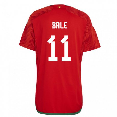 Kandiny Gyermek Walesi Gareth Bale #11 Piros Hazai Jersey 22-24 Mez Póló Ing