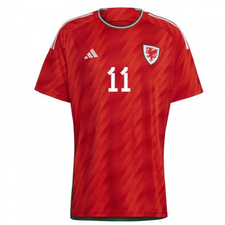 Kandiny Gyermek Walesi Gareth Bale #11 Piros Hazai Jersey 22-24 Mez Póló Ing