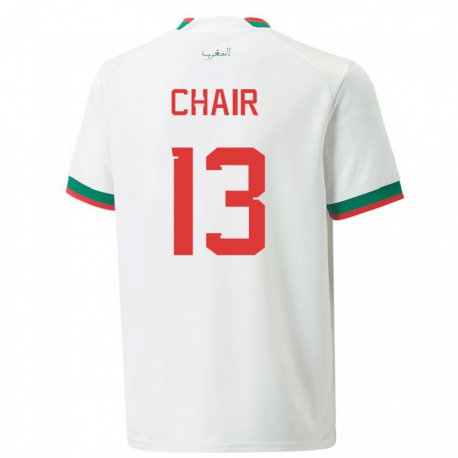 Kandiny Gyermek Marokkói Iliass Chair #13 Fehér Idegenbeli Jersey 22-24 Mez Póló Ing