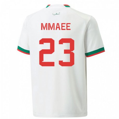 Kandiny Gyermek Marokkói Ryan Mmaee #23 Fehér Idegenbeli Jersey 22-24 Mez Póló Ing