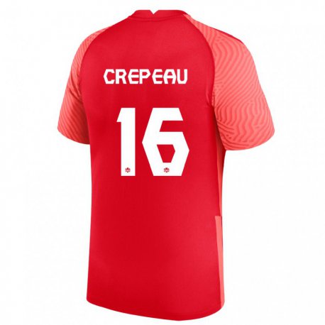 Kandiny Férfi Kanadai Maxime Crepeau #16 Piros Hazai Jersey 22-24 Mez Póló Ing
