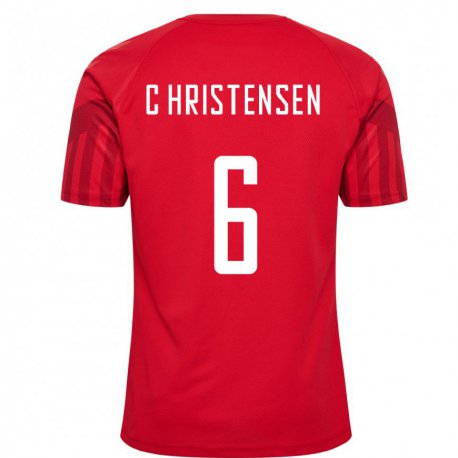 Kandiny Férfi Dán Andreas Christensen #6 Piros Hazai Jersey 22-24 Mez Póló Ing