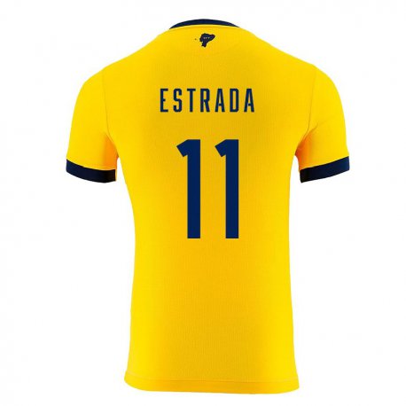Kandiny Férfi Ecuadori Michael Estrada #11 Sárga Hazai Jersey 22-24 Mez Póló Ing