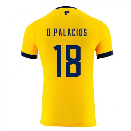 Kandiny Férfi Ecuadori Diego Palacios #18 Sárga Hazai Jersey 22-24 Mez Póló Ing