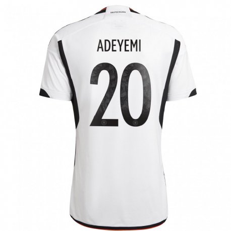 Kandiny Férfi Német Karim Adeyemi #20 Fehér Fekete Hazai Jersey 22-24 Mez Póló Ing