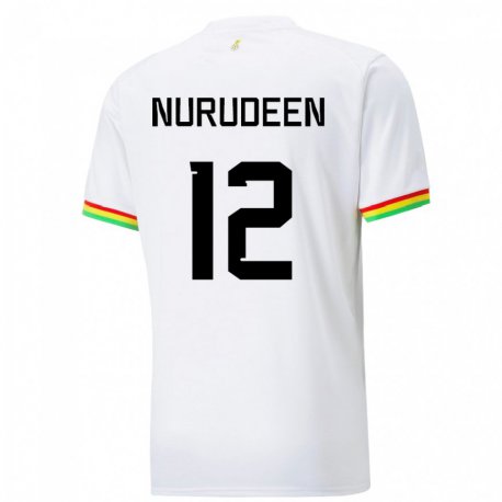 Kandiny Férfi Ghánai Abdul Nurudeen #12 Fehér Hazai Jersey 22-24 Mez Póló Ing