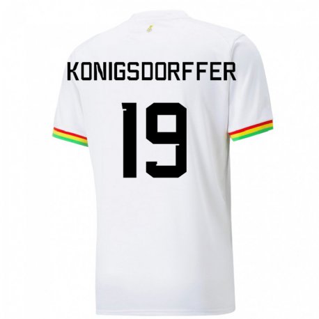 Kandiny Férfi Ghánai Ransford-yeboah Konigsdorffer #19 Fehér Hazai Jersey 22-24 Mez Póló Ing