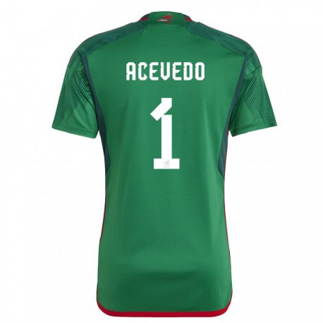 Kandiny Férfi Mexikói Carlos Acevedo #1 Zöld Hazai Jersey 22-24 Mez Póló Ing