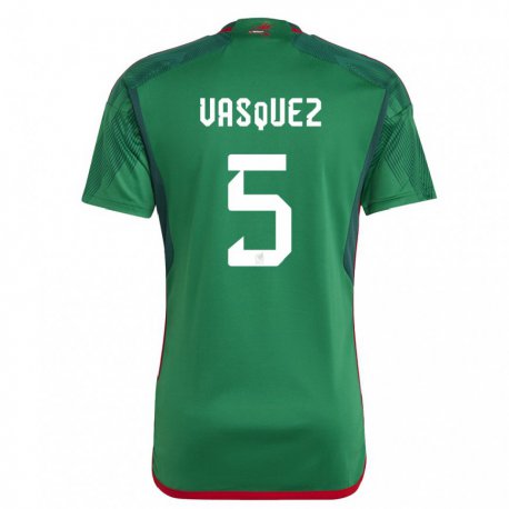 Kandiny Férfi Mexikói Johan Vasquez #5 Zöld Hazai Jersey 22-24 Mez Póló Ing