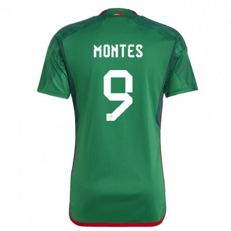 Kandiny Férfi Mexikói Cesar Montes #9 Zöld Hazai Jersey 22-24 Mez Póló Ing