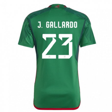 Kandiny Férfi Mexikói Jesus Gallardo #23 Zöld Hazai Jersey 22-24 Mez Póló Ing