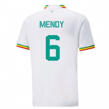 Kandiny Férfi Szenegáli Nampalys Mendy #6 Fehér Hazai Jersey 22-24 Mez Póló Ing