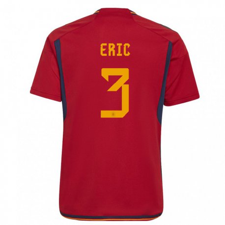 Kandiny Férfi Spanyol Eric Garcia #3 Piros Hazai Jersey 22-24 Mez Póló Ing