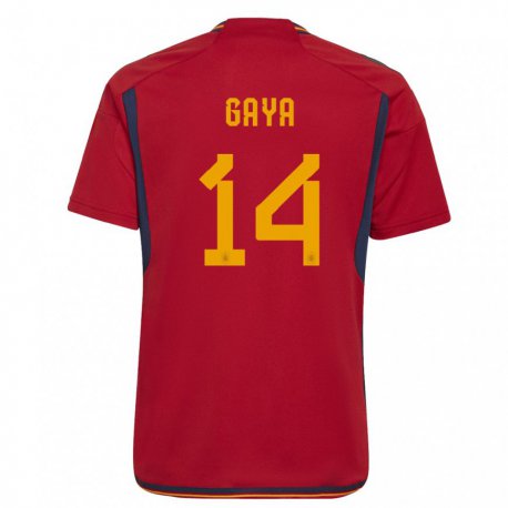 Kandiny Férfi Spanyol Jose Gaya #14 Piros Hazai Jersey 22-24 Mez Póló Ing