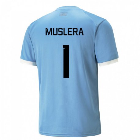 Kandiny Férfi Uruguayi Fernando Muslera #1 Kék Hazai Jersey 22-24 Mez Póló Ing