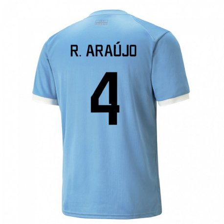 Kandiny Férfi Uruguayi Ronald Araujo #4 Kék Hazai Jersey 22-24 Mez Póló Ing